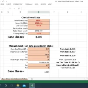 B2. Base-Shear Check (BNBC-20, ASCE 7-05)