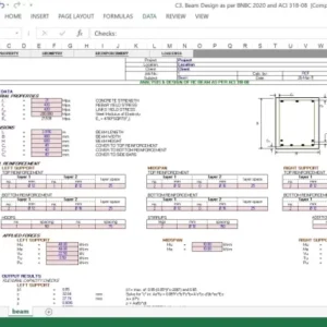 C3. RC Beam Design Advanced Excel Sheet
