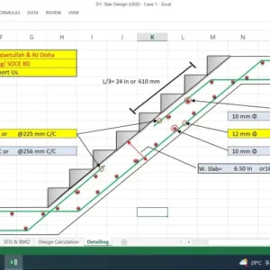 D1. Staircase Design Excel Sheet -Case 1